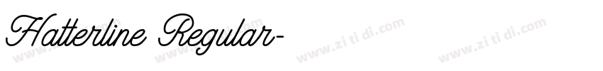 Hatterline Regular字体转换